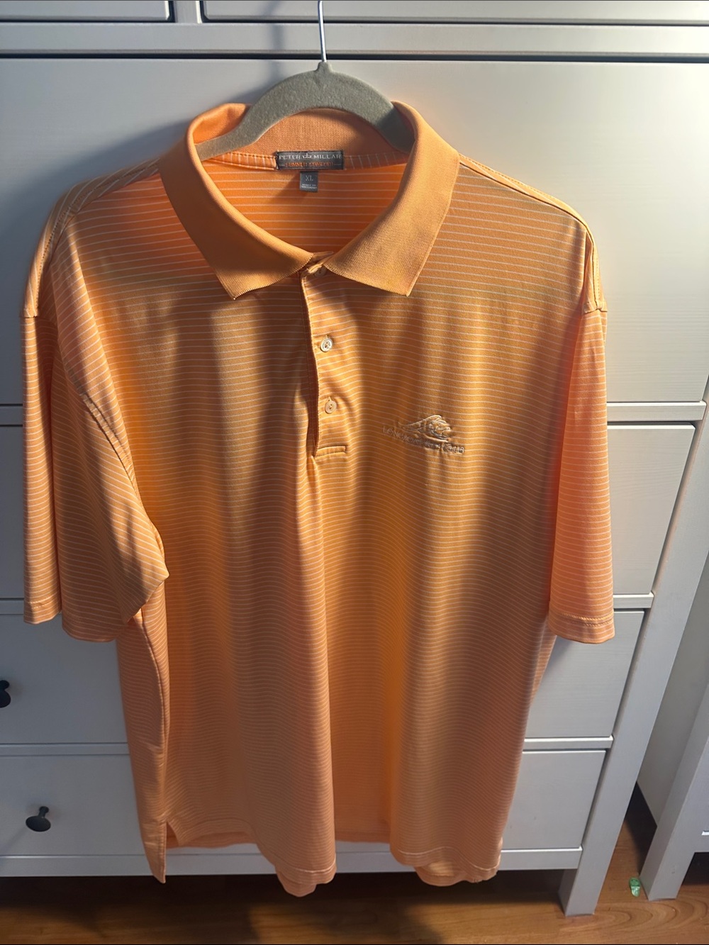 Peter Millar Orange Summer Comfort Golf Polo